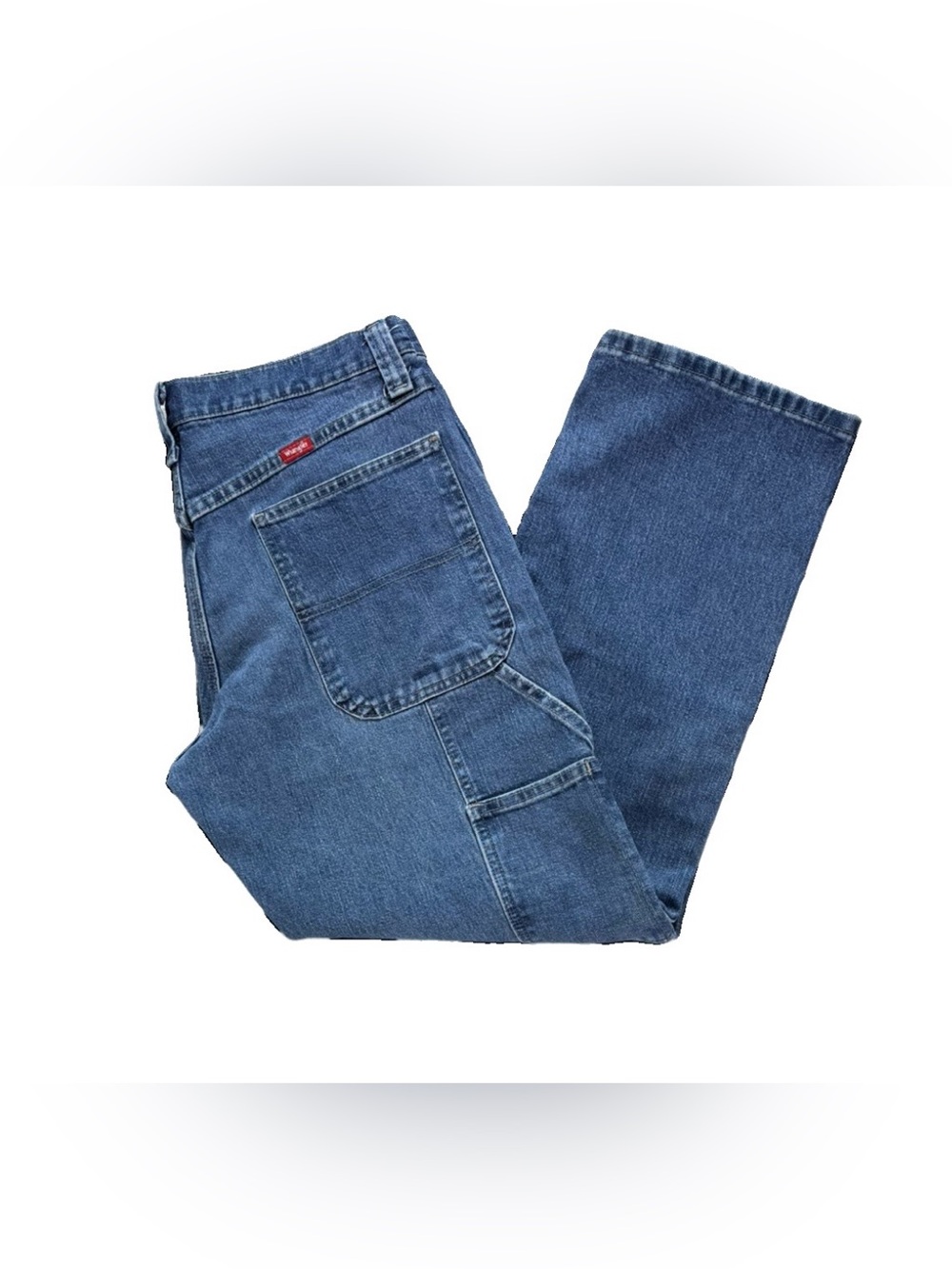 Wrangler Carpenter Jeans 30 x 32 Blue Denim Baggy Workwear Grunge Y2K Indie
